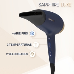 Imagen de Combo Remington Sapphire Luxe Planchita + Secador + Bolso DS5805GP