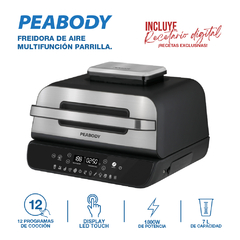 Freidora De Aire Peabody Con Grill Multifunción PE-AFG03N