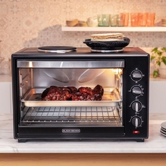 Horno Eléctrico Black+Decker De 62 Litros Con Doble Anafe TO6000-AR en internet