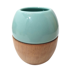 Mate cerámica y madera - comprar online