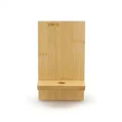Base madera para celular con logo impresos