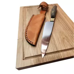 Set Tabla Asado Cuchillo 11cm Inox. 440 vaina en internet