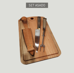 Kit Asado Destenedor Cuchilla y tabla Euca