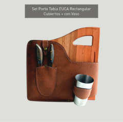 Set Porta Tabla EUCA Rectangular Cubiertos + Vaso