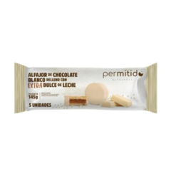 Permitido Alfajores de Chocolate Blanco con Relleno de Dulce de Leche x 5 unidades - comprar online
