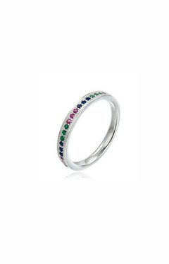 Anillo 12477-17976 Medio Sin Fin Piedras Multicolor