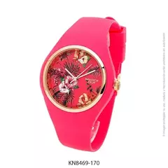 Reloj knock out KN8469-170 malla de caucho Rojo floreado para dama - comprar online