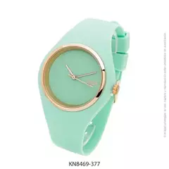 Reloj knock out KN8469-377 malla de caucho verde agua para dama - comprar online