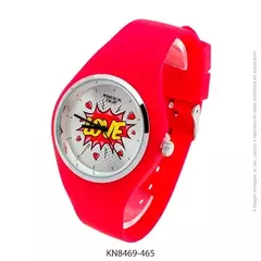 Reloj knock out KN8469-465 malla de caucho Rojo love para Dama - comprar online