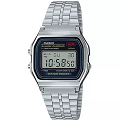 Reloj Casio A159WA-N1 CA-051 digital Vintage malla de acero Plateado WR Unisex - JOYAS Y RELOJES BRAINE MAYORISTA