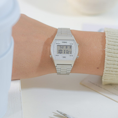 Reloj Casio B640WDG-7DF CA-112 Vintage digital mallad de acero Plateado Glitter Dama - comprar online