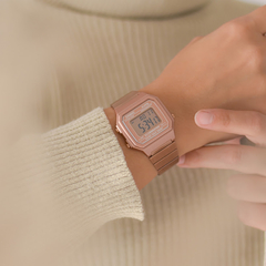 Reloj Casio B650WC-5ADF CA-088 Vintage digital malla de acero Rosé Unisex WR 50M - comprar online
