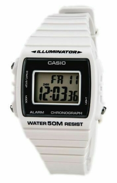 Reloj Casio W215H-7A Vintage digital malla de silicona blanco para dama WR - comprar online