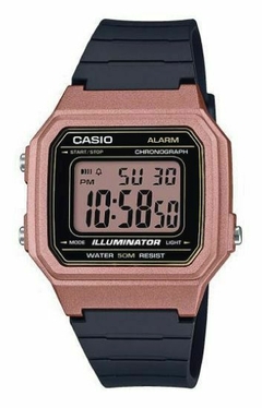 Reloj Casio W217HM-5A Vintage digital malla de silicona negro unisex WR - comprar online