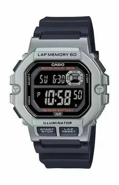 Reloj Casio WS1400H-1B digital malla de silicona negro unisex WR50M - comprar online