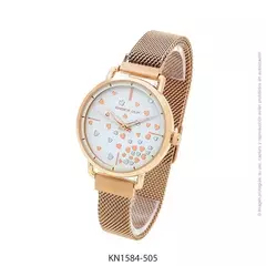 Reloj Knock Out 1584-505 malla de metal tejido rose para dama - comprar online
