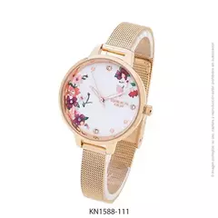 Reloj Knock Out 1588-111 malla de metal tejido rose para dama en internet