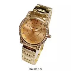 Reloj Knock Out KN2335-122 malla de metal dorado con cubics para dama - comprar online