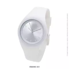 Reloj Knock Out KN8440-301 malla de caucho blanco para dama - comprar online