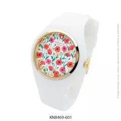Reloj Knock Out KN8469-601 Malla de caucho blanco para dama - comprar online