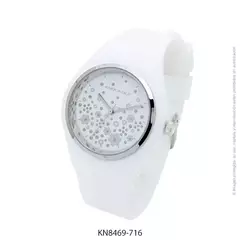 Reloj Knock Out KN8469-716 Malla de caucho blanco para dama - comprar online