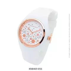 Reloj Knock Out KN8469-856 Malla de caucho blanco para dama - comprar online