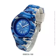 Reloj Knock Out KN8936-188 malla de caucho camuflado celeste para dama - comprar online