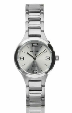 Reloj Okusai OKD0070-ANS-7C Malla de acero plateado sumergible para dama - comprar online