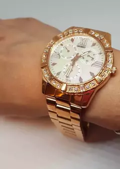 Reloj Orient FUT0B001W0 malla de acero rose con cubics para dama en internet