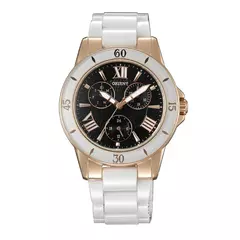 Reloj Orient FUT0F001B0 malla de acrílico blanco multicalendario para dama - comprar online
