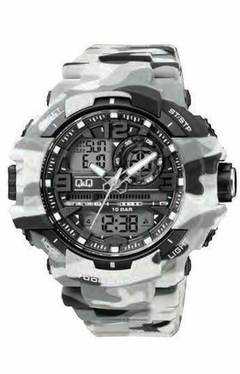 Reloj Q&Q GW86J006Y-1 Ana-digi malla de silicona camuflado sumergible Para Hombre - comprar online