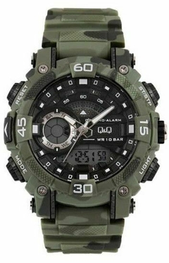 Reloj Q&Q GW87J005Y-1 Ana-digi malla de silicona camuflado sumergible Para Hombre - comprar online