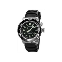 RELOJ SEIKO SKA383P2 KINETIC malla de silicona negro con calendario sumergible 200M - JOYAS Y RELOJES BRAINE MAYORISTA