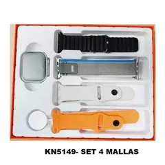Reloj Smartwatch Knock Out KN5149 unisex set con 4 mallas - JOYAS Y RELOJES BRAINE MAYORISTA