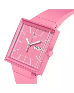 Reloj Swatch Bioceramic SO34P700 What If... Rose? para dama malla de silicona rosa - JOYAS Y RELOJES BRAINE MAYORISTA