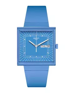 Reloj Swatch Bioceramic SO34S700 What If... Sky? para dama malla de silicona Azul - comprar online