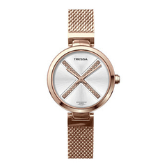 Reloj Tressa Juli-G-01 malla tejida rose para dama - comprar online