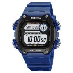 Reloj Tressa MATEO-03 Digital malla de caucho azul para hombre - comprar online