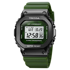 Reloj Tressa Open-03 Digital malla de Caucho verde para caballero - comprar online