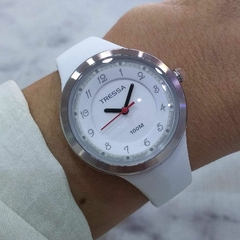 Reloj Tressa Swift-01 Blanco malla de silicona Con Luz para Dama en internet