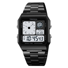 Reloj Tressa YURA-01 Digital malla de metal negro para caballero - comprar online