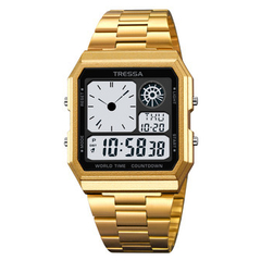 Reloj Tressa YURA-02 Digital malla de metal dorado para caballero - comprar online