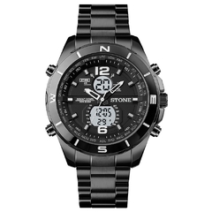 Reloj Stone ST1154N analogico-digital malla de metal NEGRO para caballero - comprar online