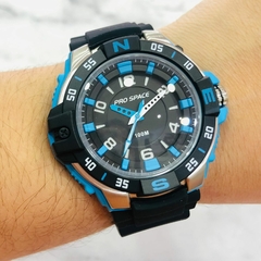 Reloj Pro Space PRO-047 Para Hombre Analogico Caucho Negro Sumergible - comprar online