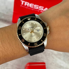 Reloj Tressa Cosmic-2 para hombre malla de caucho con calendario