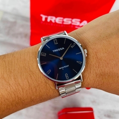 Reloj Tressa Tyler Malla De metal fondo Azul para hombre