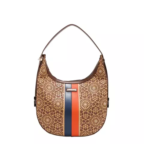 Cartera Geometric Laser Cut Choco Nicole Lee (191680173198) - comprar online