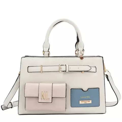 Cartera Colorblock White Nicole Lee (191680173853) - comprar online