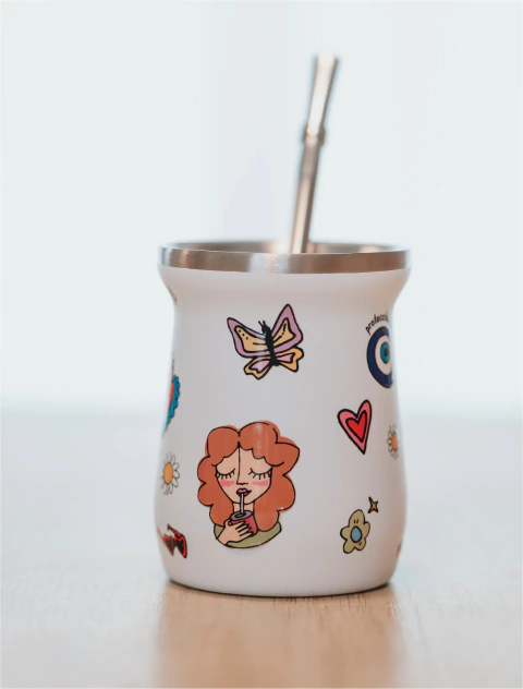 Mate de Acero Ilustrado | 160 ml 
