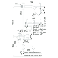 Grifería de Ducha c/transferencia p/embutir Arizona Plus FV 103/B1P Cromo - comprar online